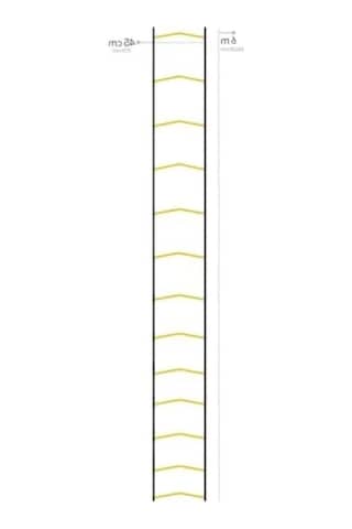 6 Metre Uzun Ayarlanabilir Antrenman Merdiveni - Dayanıklı Ve Esnek İdman Aracı 100 Cm'ye Kadar