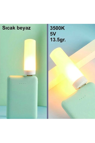 Omeniv Mum Alevi Efektli Usb Led Lamba Günışığı Laptop Outdoor Yeşil