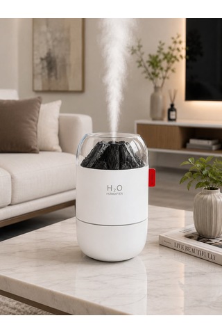 Ahşap Odun Ateşi Tasarımlı 280 Ml Ultrasonik Hava Nemlendirici & Aroma Difüzör Soğuk Buhar