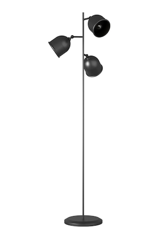 Flexart Modern 3 Başlıklı Siyah Metal Lambader Siyah