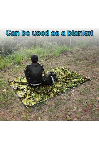 1-2 Kişilik Acil Uyku Tulumu, Hafif, Su Geçirmez Ve Sıcak Tutar Renk B Haki