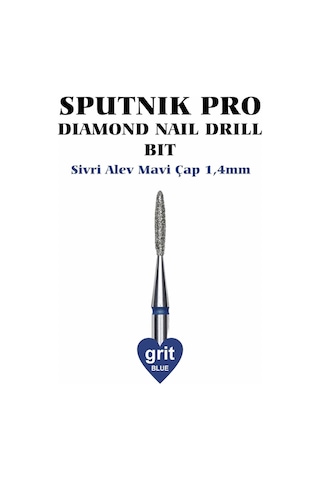 Elmas Sivri Alev Freze Mavi Çap 1,4mm