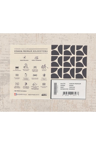 Kaşmir Halı Viskon Premium Zeren 120X180 CM Salon Halısı