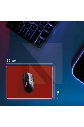 MP05 - 22x18 Small Kırmızı Gaming Mousepad Ev, Ofis, Oyun
