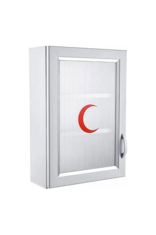 Ecza Dolabı Kapaklı PVC İlk Yardım Dolabı 50x35x16 CM 159