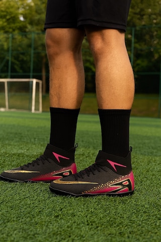 Çoraplı Superfly Halı Saha Futbol Ayakkabısı Siyah
