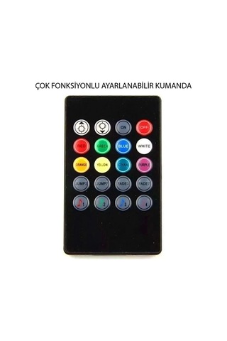 Araç Içi Aydınlatma Sorelis Kumandalı Müziğe Duyarlı 12 Led Ayak Altı Led - 7 Renk Rgb Pro