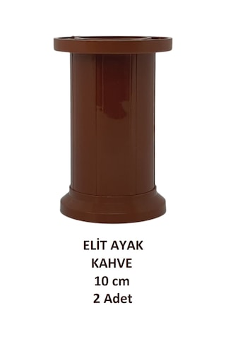 Elit Ayak, 10 Cm Kahverengi Baza, Yatak, Koltuk, Masa, Kanepe Ayağı 2 Adet Kahverengi