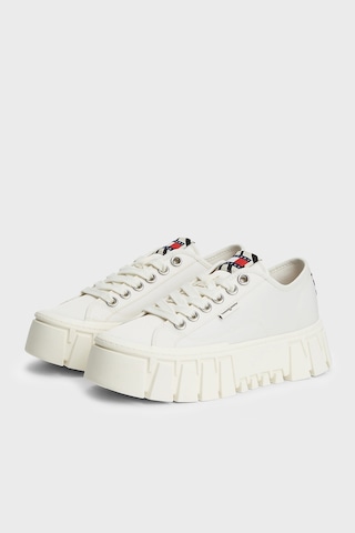 Tommy Jeans Zebra Desenli Platform Sneaker Ayakkabı Kadın Ayakkabı En0en03070 Ybı Beyaz