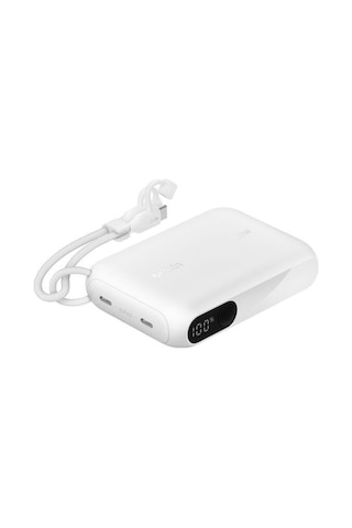 Belkin Bpb027hqwh Boostcharge 10.000 Mah 20w Usb-c Powerbank Dijital Göstergeli Taşınabilir Şarj Cihazı - Beyaz Siyah
