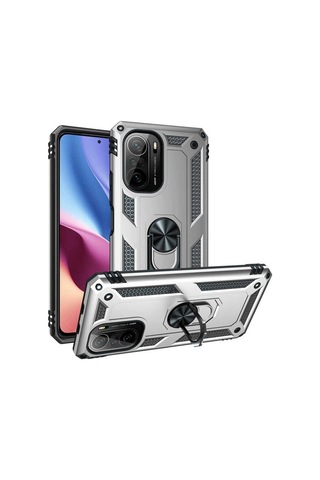 Xiaomi Mi 11i Kılıf Zore Vega Kapak Gri