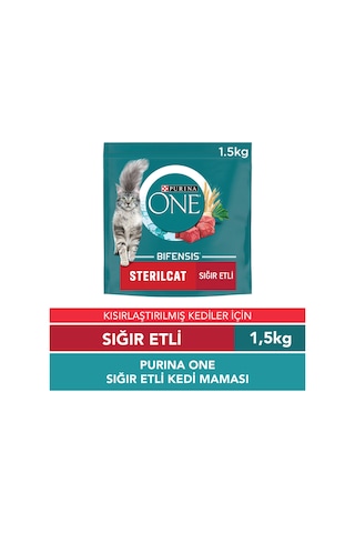 Purina One Sığır Etli Kısırlaştırılmış Yetişkin Kedi Maması 1500 G