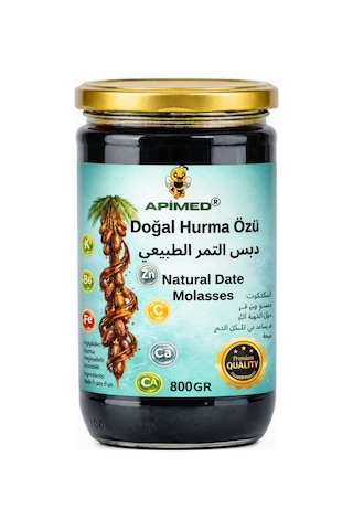 Doğal Hurma Özü 800 Gr Katkısız Hurma Pekmezi Şekersiz, Yoğun Kıvamlı, Enerji Kaynağı,