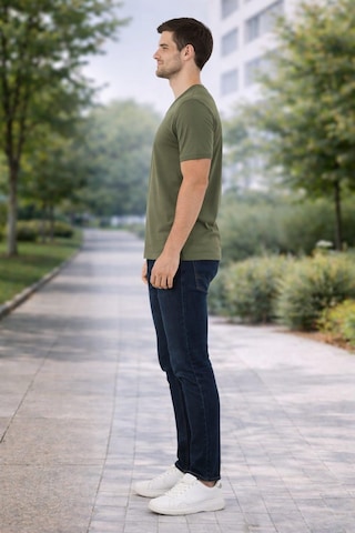 Alexandergardi V Yaka Basic T-shirt Haki