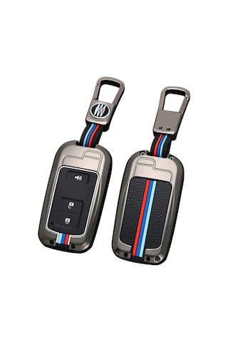 Geeksen Toyota Tacoma 2016-2023 İçin Üç Tuşlu Anahtar Koruması - Metal Ve Silikon Kapak Gri