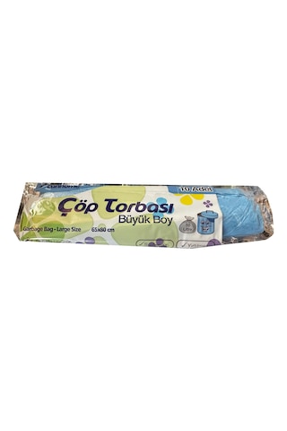 Canhome Büyük Boy Çöp Torbası 10'lu Mavi 65 x 80 CM