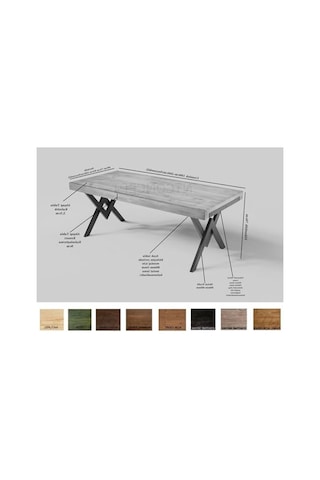 Doğal Ahşap Yemek Masası, 85 X 120 Cm Ölçülerinde Açık Ceviz