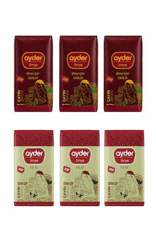 Ayder Timya Gold & Filiz Siyah Çay Avantajlı Paket 6'lı