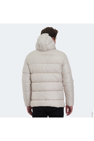 Slazenger GANEA IN Erkek Kapüşonlu Şişme Bej Mont & Kaban