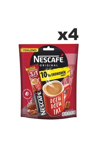 Nescafe 3ü1 Arada 4 Adet 10'lu Paket
