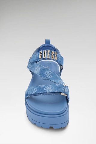Guess Fetta Kadın Denim Sandalet Fljfttden03 Mavi