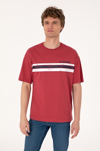 U.S. Polo Assn. Erkek Comfort Fit Vişne Bisiklet Yaka Tişört 50306912-VR223