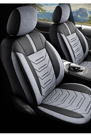 Opel Adam Asya Monza Gri Tay Tüyü Oto Koltuk Kılıfı Tam Set-kolay Montaj-terletmez-ortopedik 2012-2019