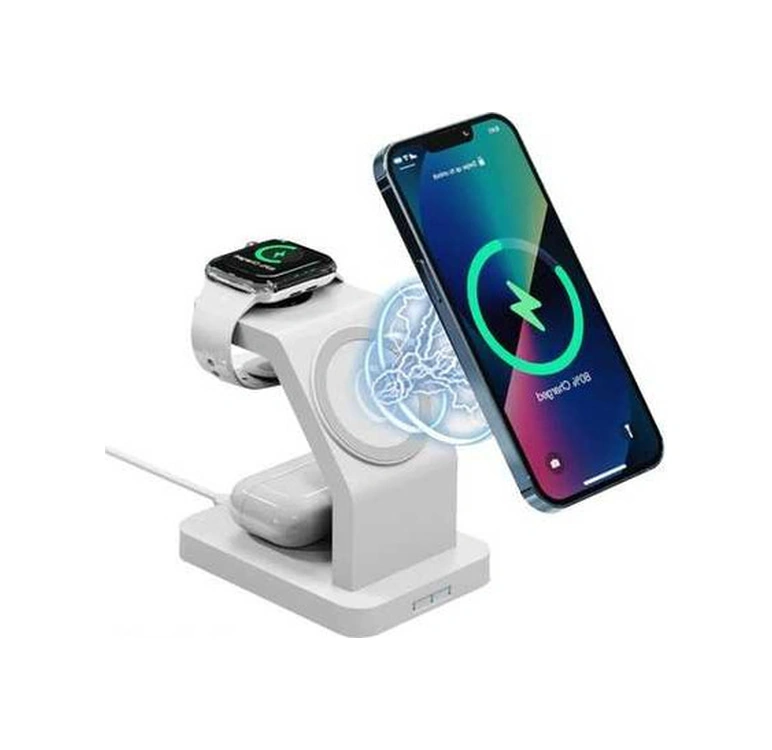 Fastbuy 3'lü Manyetik Şarj İstasyonu - İphone, İwatch & Airpods Uyumlu, Hızlı Ve Güvenli Şarj