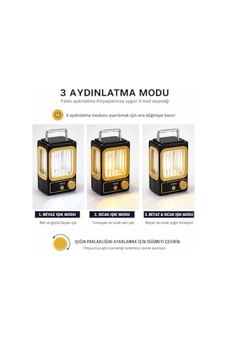 Nostalji Solar Lamba - Usb Şarjlı 1500mah Çok Renkli