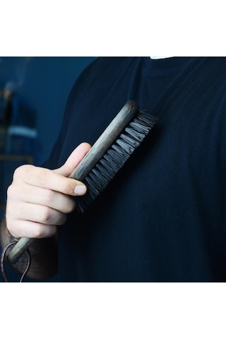 Nyn Ahşap Fırça Elbise Ayakkabı Fırçası 25 Cm Uzunluğunda Siyah E