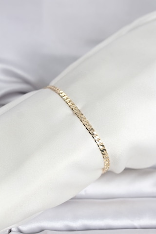 Cm 14k Gold Renk Zincirli Model Kadın Bileklik Çok Renkli