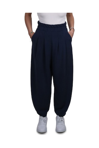 Kadın Modal Kumaş Havuç Kesim Lacivert Pantolon Lacivert