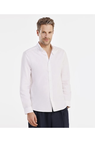 Yargıcı Regular Fit Oxford Gömlek 25yegm6002x 037 Ekru