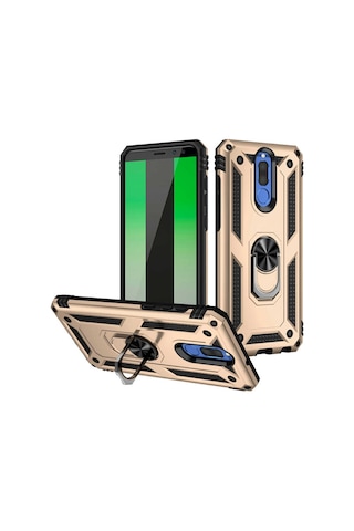 Huawei Mate 10 Lite Kılıf Zore Vega Yüzüklü Standlı Zırh Kılıf