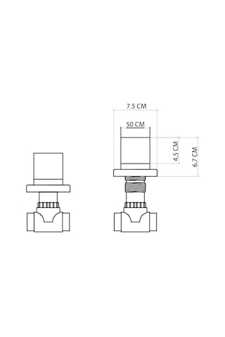 Fsv-205 Ankastre Stop Valf Siyah Diğer