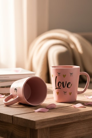 Rakle Love 2'li Kupa Seti Pembe 380 Cc Çok Renkli