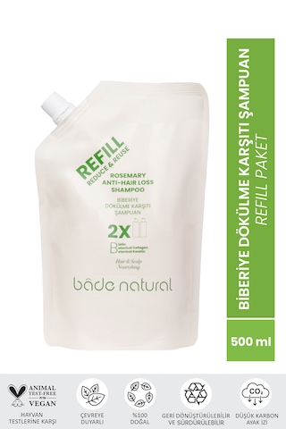 Biberiye Saç Dökülmesi Karşıtı Bakım Şampuan Refill Paket 500 Ml