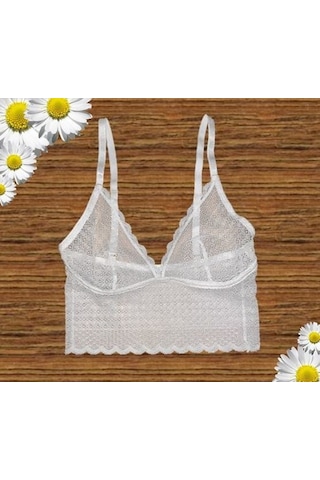 Deep Secret Ekru Full Dantel Soft Bralet 001