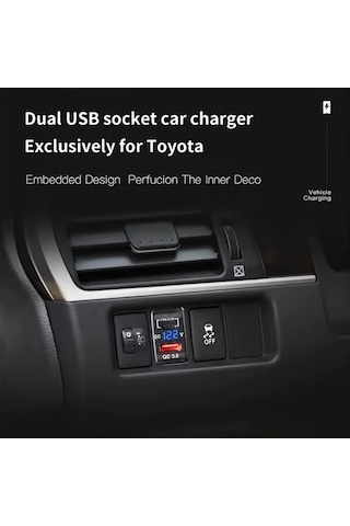 Tel Olmadan Yeşil Işık 1pc Hızlı Şarj 3.0 & Pd Çift Usb Port Şarj Soketi Adaptörü, Mat Son, Usb Tip-c, Sert Bağlantı Güç Aksesuarı, Evrensel Uygun, Erkekten Dişli Bağlantı, 36v Çalışma Gerilimi Araçları İçin, Bataryasız