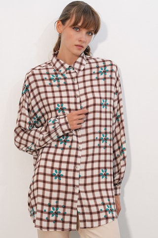 Hiccup Bdart Oversize Ekose Krep Gömlek Çok Renkli 04