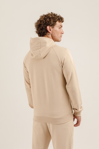 Airlife Saturn Ur7 Pro I Tam Boy Fermuarlı Erkek Kapüşonlu Sweatshirt Bej