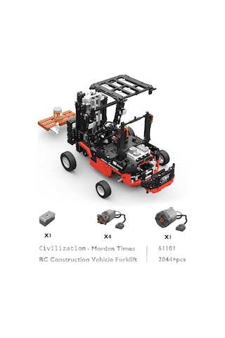Jm Bricklayer Teknik Forklift Yapı Blokları, 2,4 Ghz Rc Uzaktan Kumandalı Parçalı Setler Çok Renkli