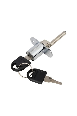 Canex Merkezi Çekmece Kilidi, Çubuksuz, Zamak Gövde, Krom Kaplama, Ofis, Ev, Mobilya, Dolap, Etajer Güvenlik Kilidi, Yedek Anahtarlı 16 Mm