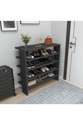Arnetti Sargel 5 Raflı Dekoratif Ayakkabılık Antrasit
