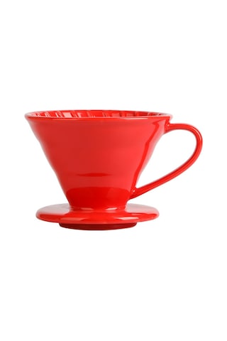 Gajeena Kahve Filtre Konik Seramik, Elle Hazırlanan, Sabit Sicaklıkta, Optimal Aroma Çıkarımı, Kaliteli Seramik, Hediye Kutulu Set Kırmızı