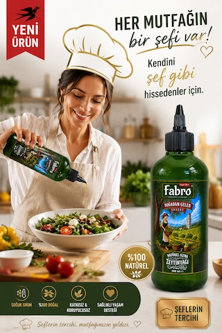 Fabro 500ml Şef Şişe Naturel Sızma Zeytinyağı - 2'li Avantaj Paket