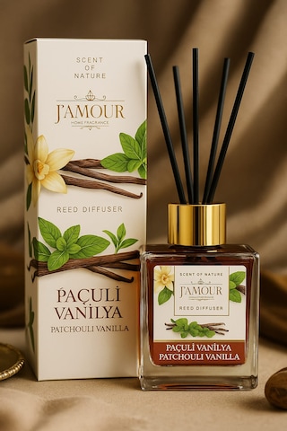 Paçuli Vanilya Kokulu Çubuklu Oda Kokusu 100 Ml Sıcak Ve Sofistike Koku Paçuli