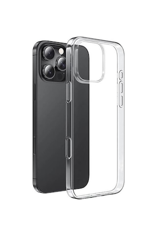 Apple İphone 16 Pro Uyumlu Kılıf Zebana Şeffaf Soft Silikon Kılıf Şeffaf