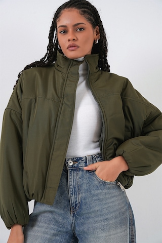Bigdart Kadın Oversize Bomber Şişme Mont 5124 - Haki