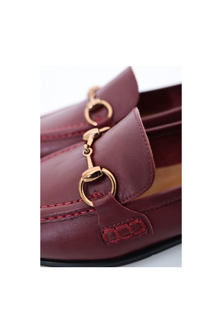 Vişne Deri Loafer 34306-Vişne Bordo